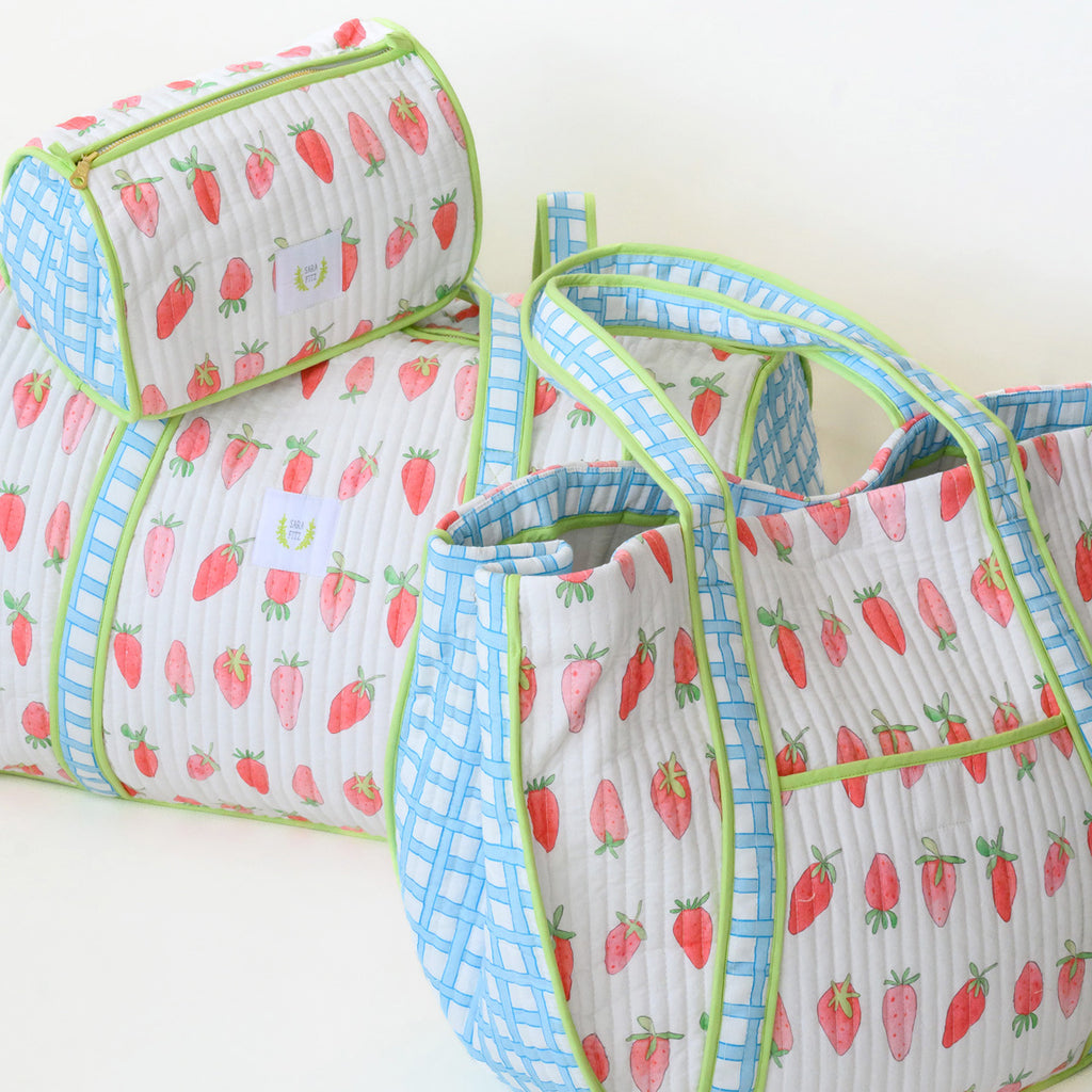 Cosmetic Pouch, Strawberry by Sara Fitz