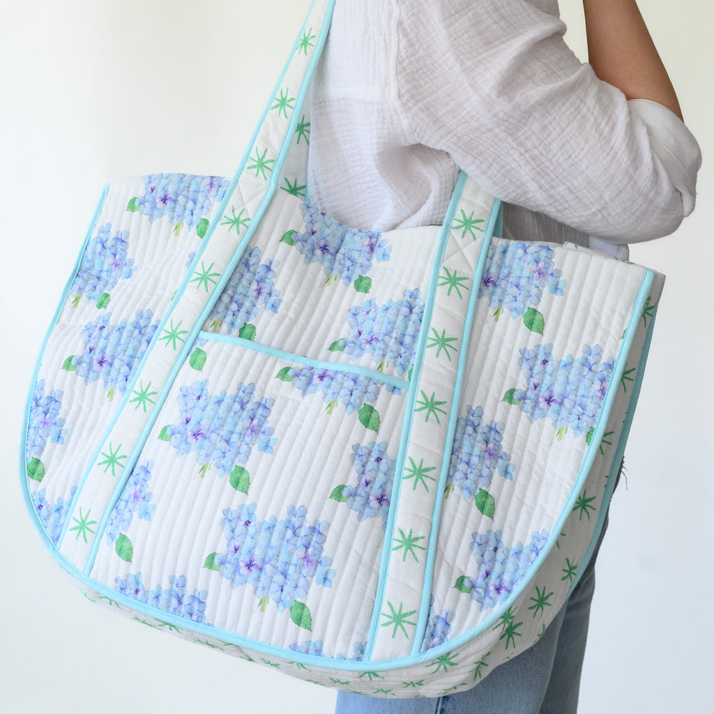 Expandable Tote, Hydrangea by Sara Fitz