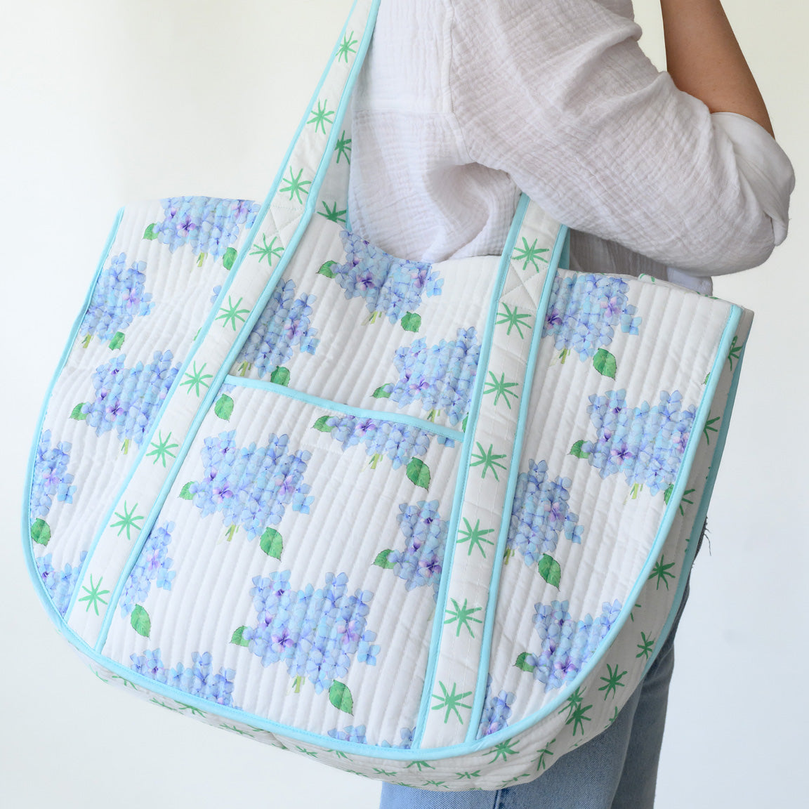 Expandable Tote, Hydrangea by Sara Fitz