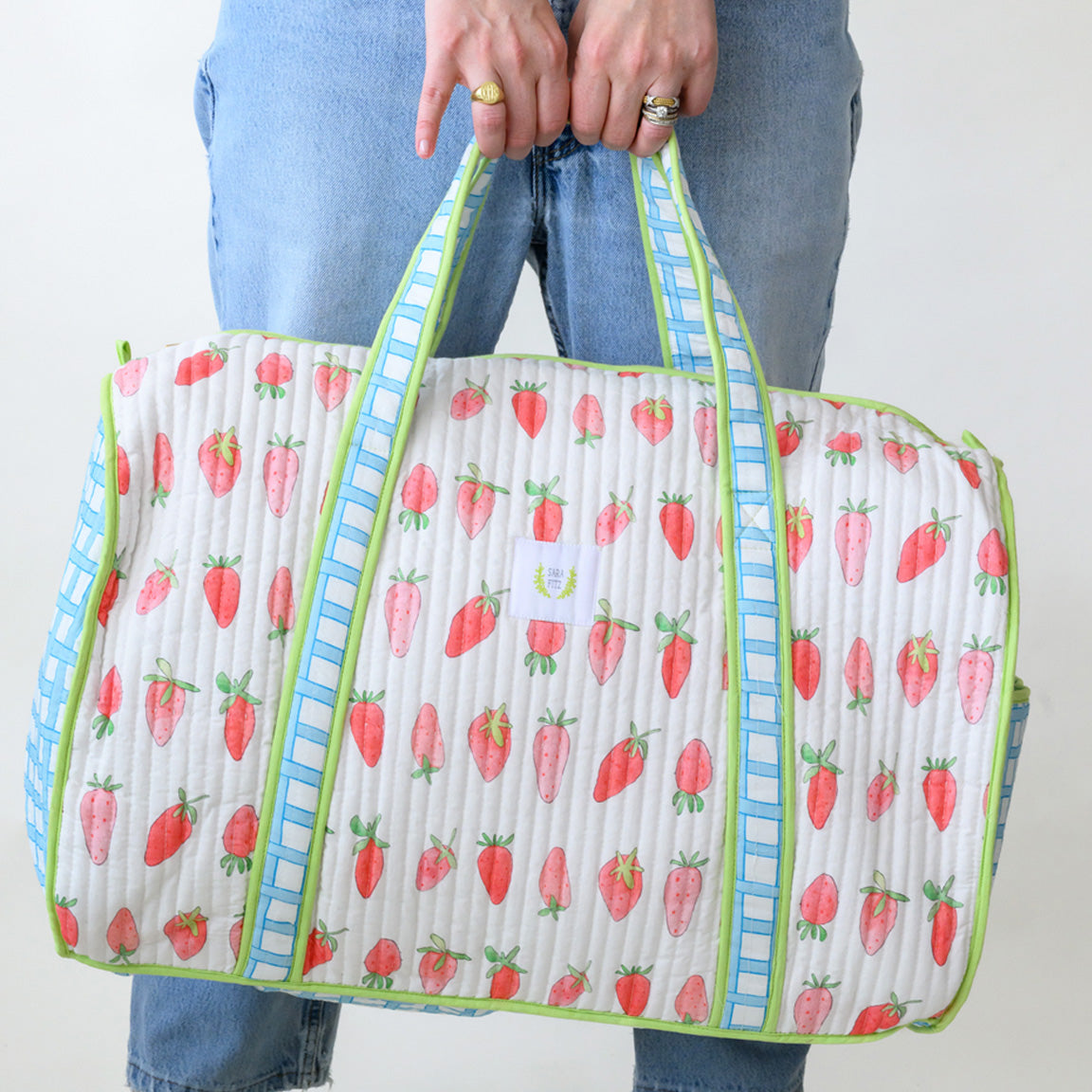 Weekender Tote, Strawberry by Sara Fitz