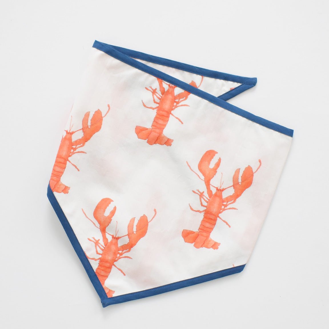 Sara Fitz Dog Bandana Lobster Navy Ten Percent