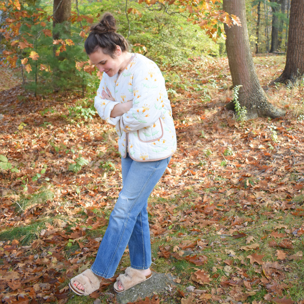 Sherbet Block Print Quilted Jacket by Sara Fitz
