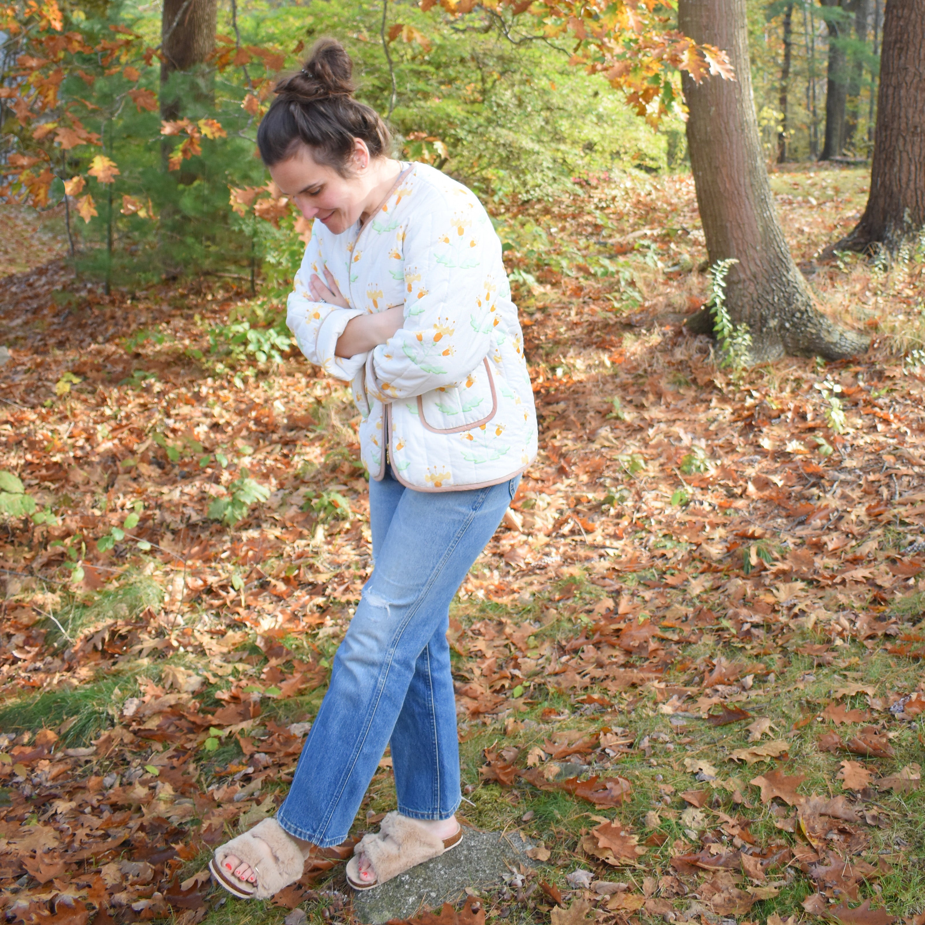 Sherbet Block Print Quilted Jacket by Sara Fitz