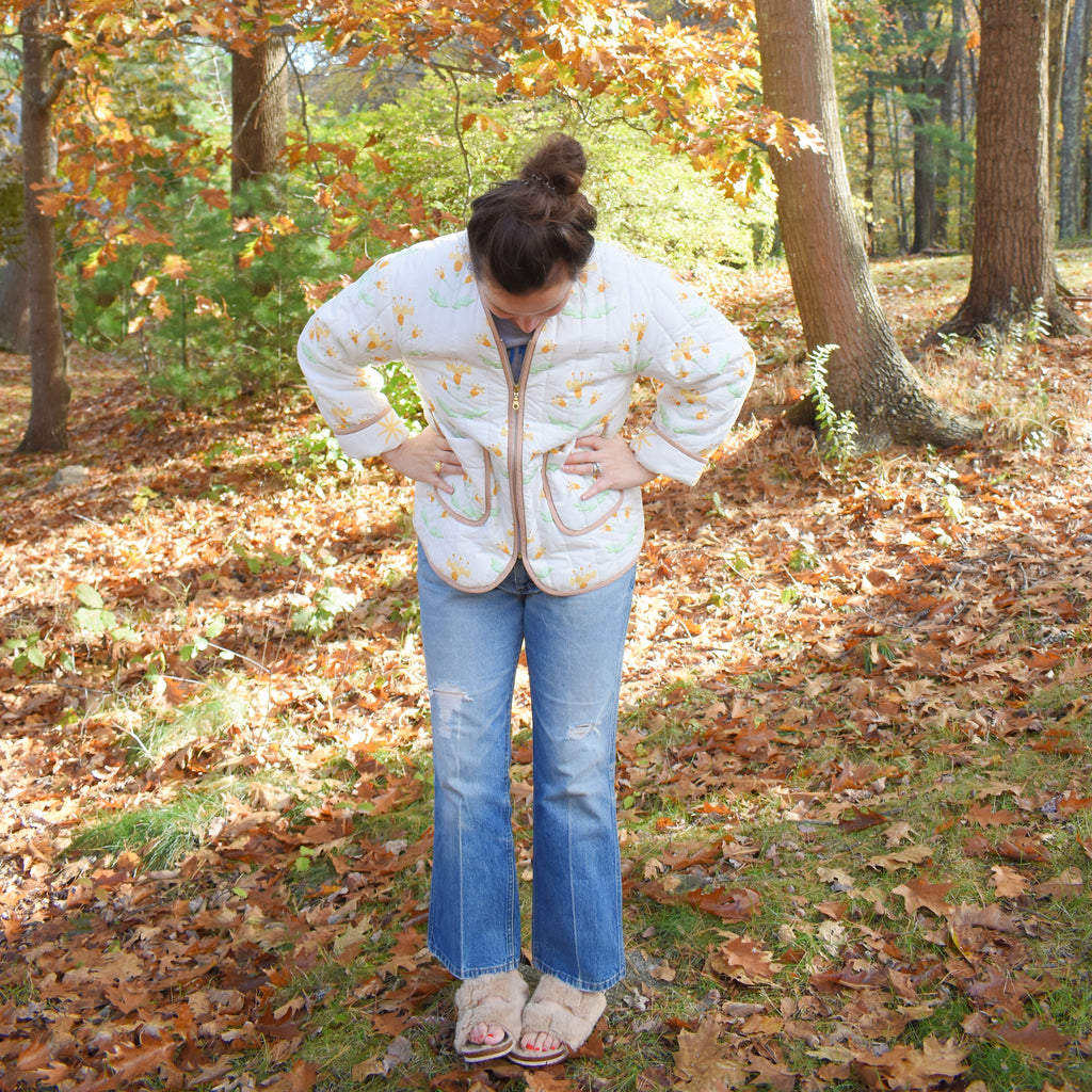 Sherbet Block Print Quilted Jacket by Sara Fitz