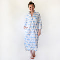 Classic Shirt Dress, Blue Fish by Sara Fitz