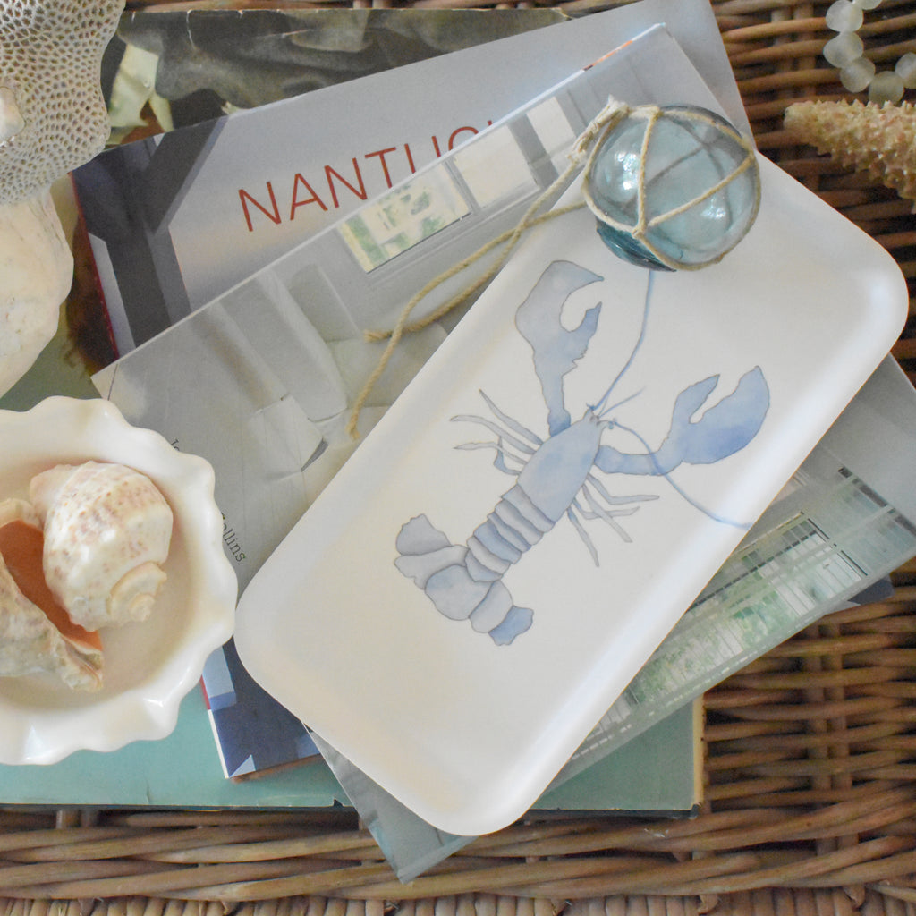 Small Blue Lobster Tray by Sara Fitz