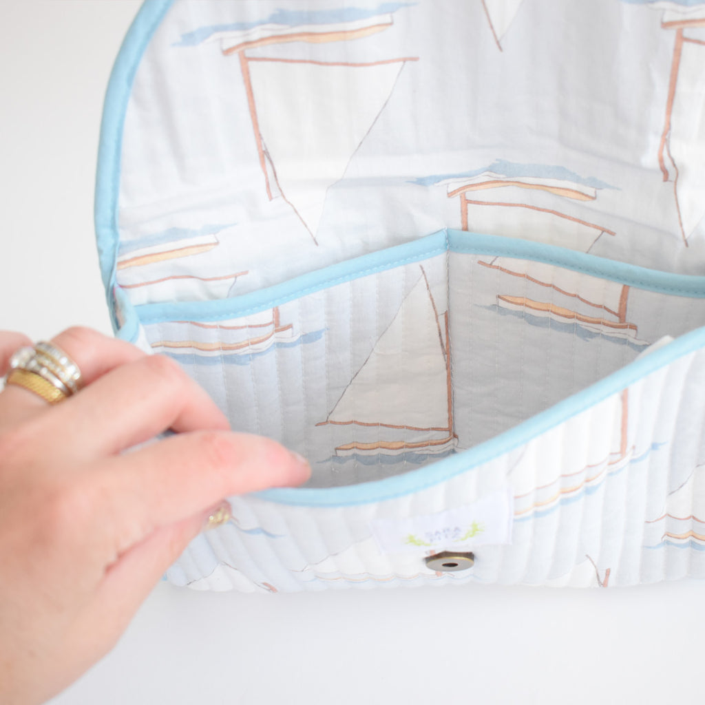 Clutch, Sailboat by Sara Fitz