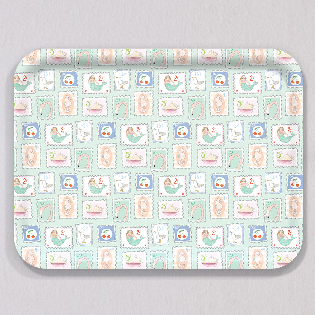 Large Coastal Stamps Tray by Sara Fitz