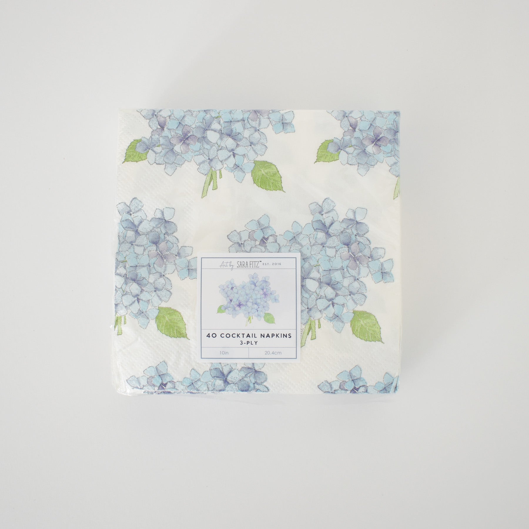 Hydrangea Paper Cocktail Napkins 3 Ply Sara Fitz Chic