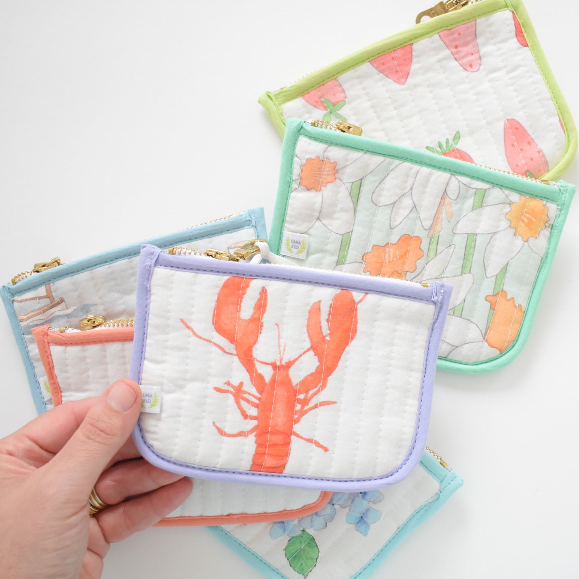 Coin Pouch, Lobster by Sara Fitz