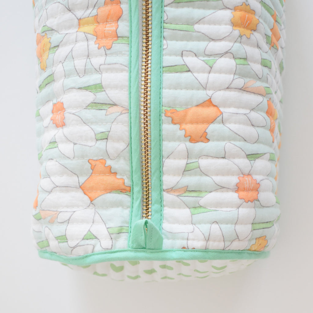 Cosmetic Pouch, Daffy by Sara Fitz