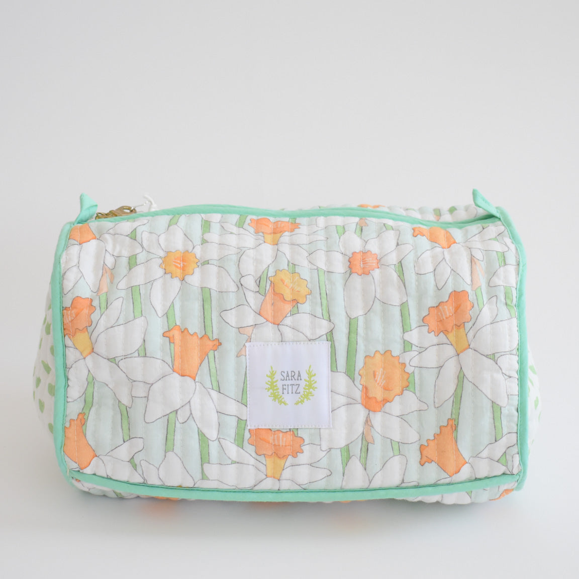 Cosmetic Pouch, Daffy by Sara Fitz
