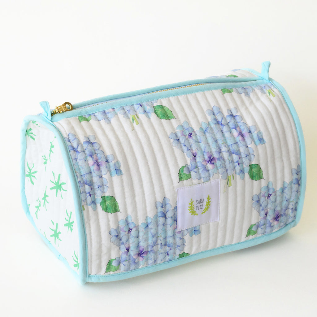 Cosmetic Pouch, Hydrangea by Sara Fitz