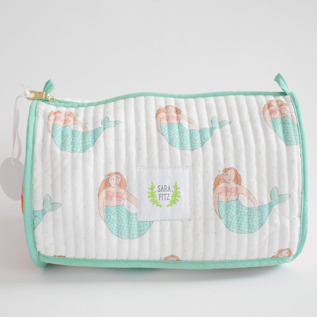 Cosmetic Pouch, Mermaid by Sara Fitz