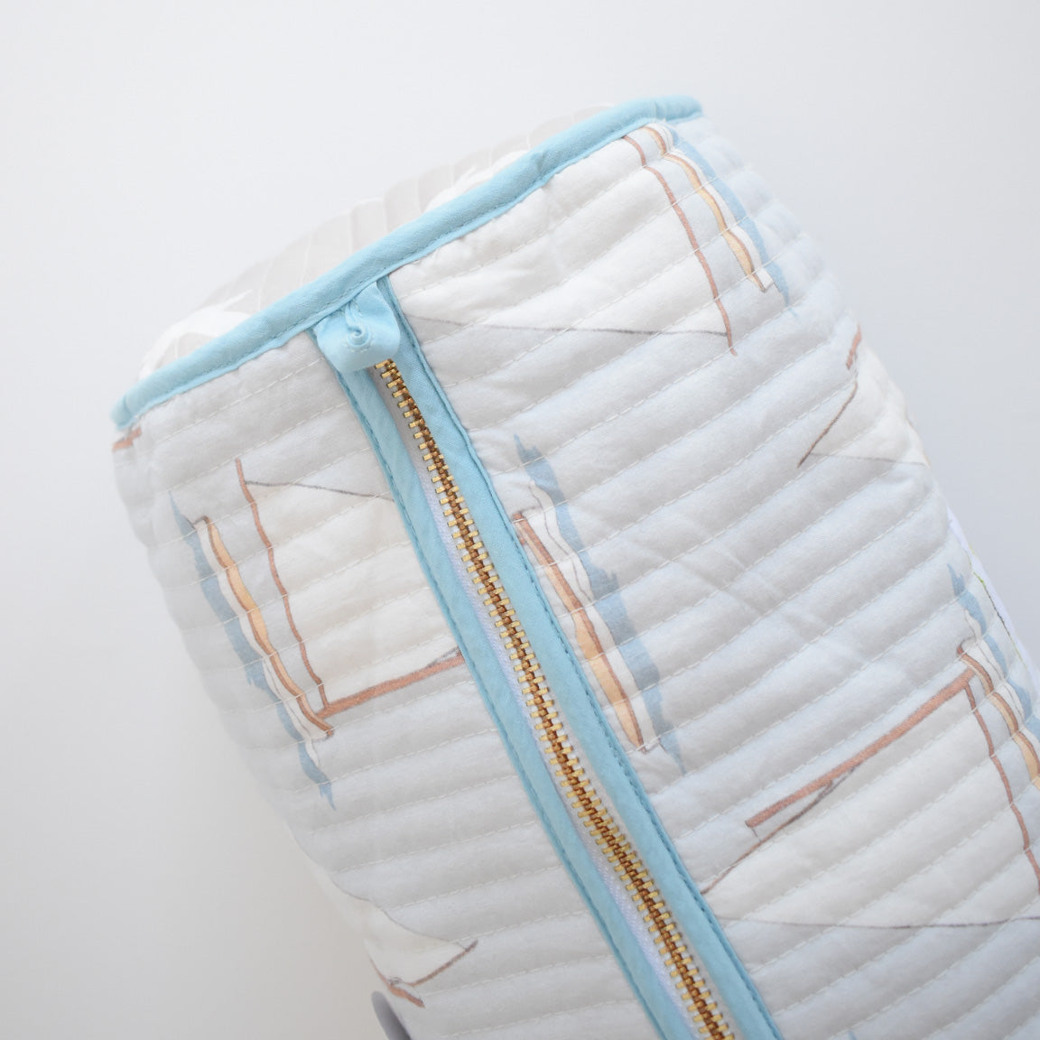 Cosmetic Pouch, Sailboat by Sara Fitz