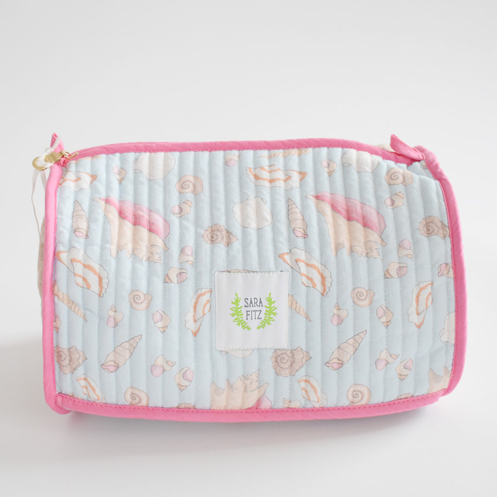 Cosmetic Pouch, Shell by Sara Fitz