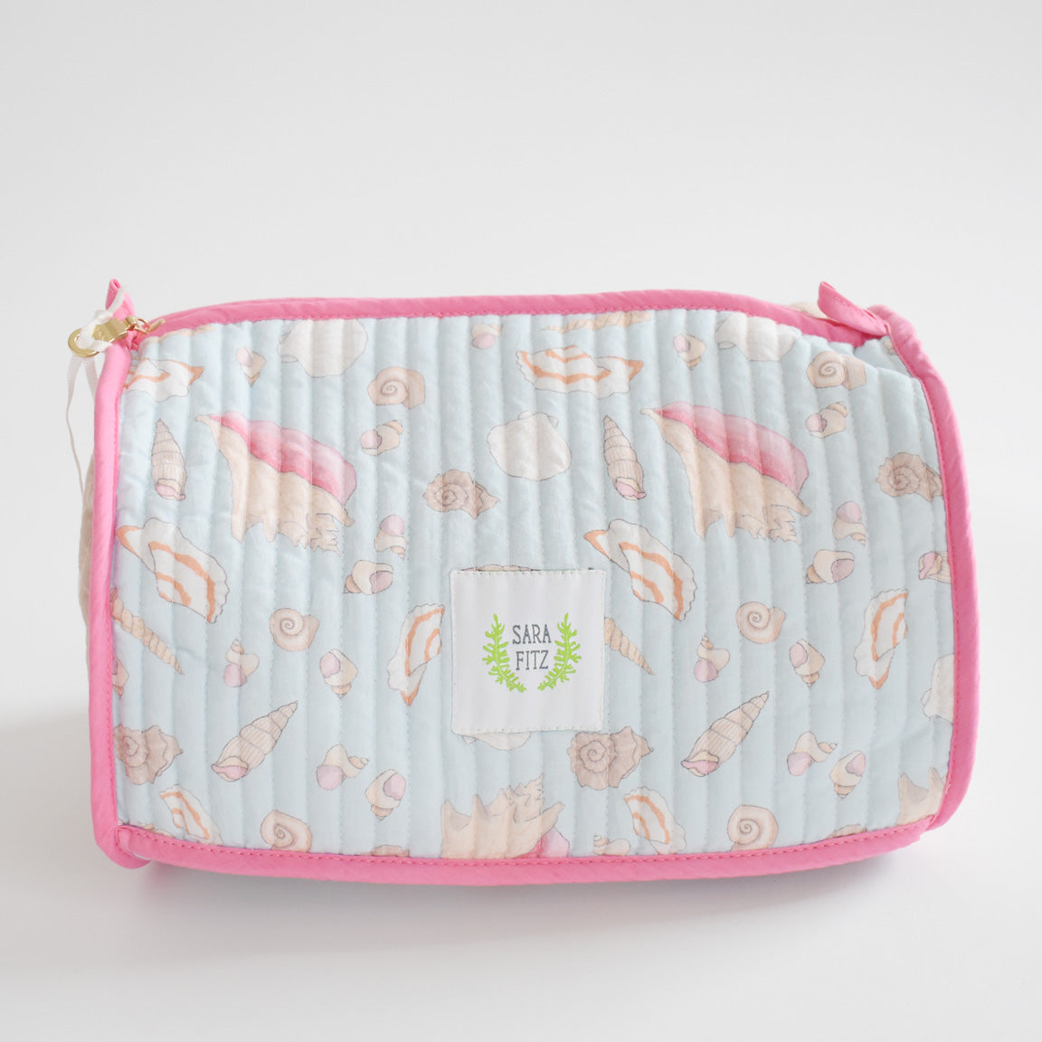 Cosmetic Pouch, Shell by Sara Fitz