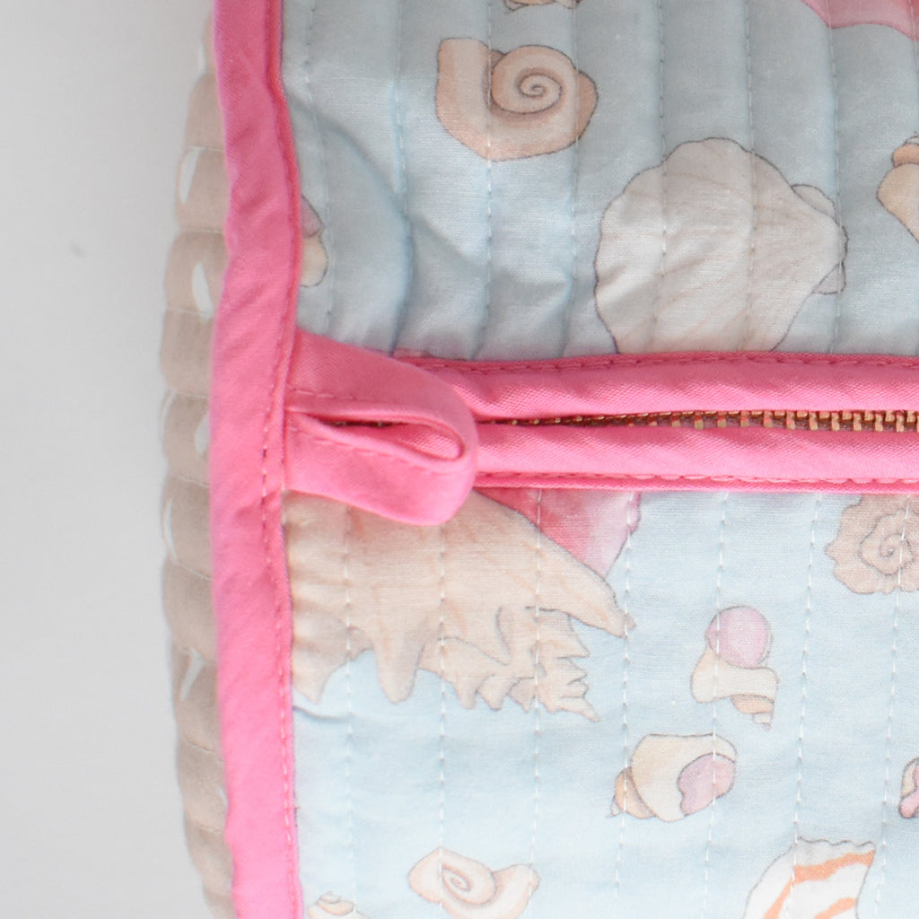 Cosmetic Pouch, Shell by Sara Fitz