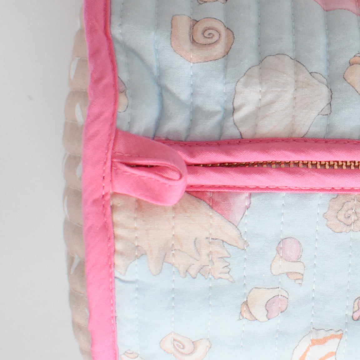 Cosmetic Pouch, Shell by Sara Fitz