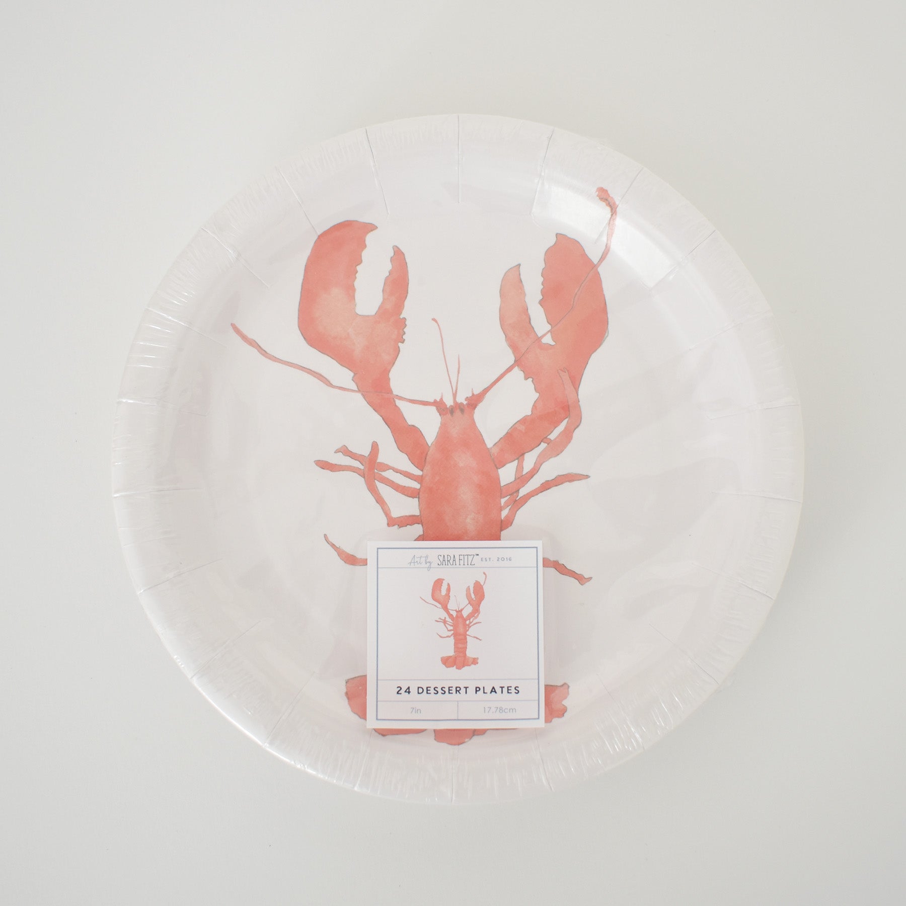 Lobster Paper Dessert Plates by Sara Fitz