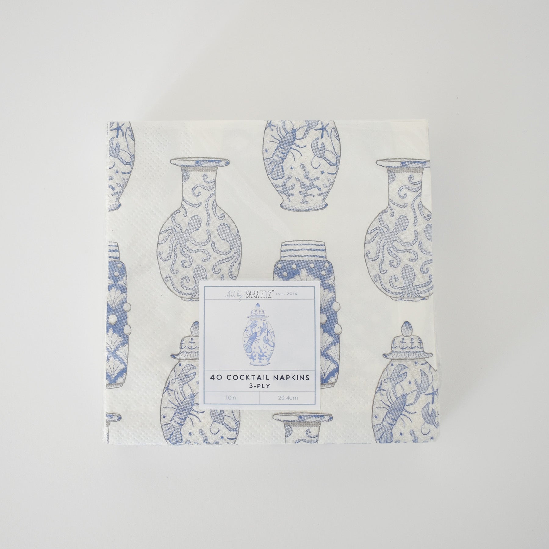 Ginger Jar Paper Cocktail Napkins by Sara Fitz