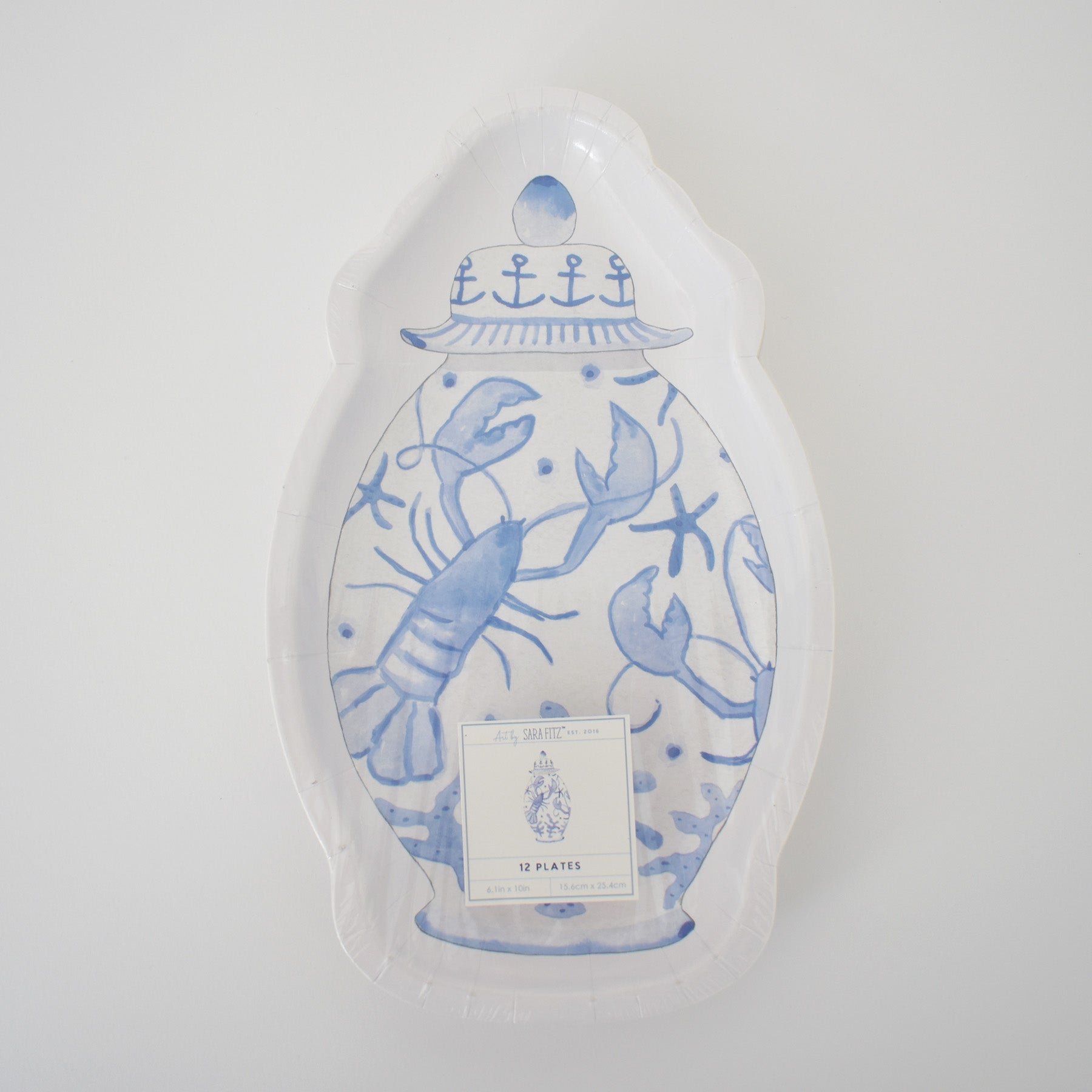 Ginger Jar Shaped Paper Plates by Sara Fitz