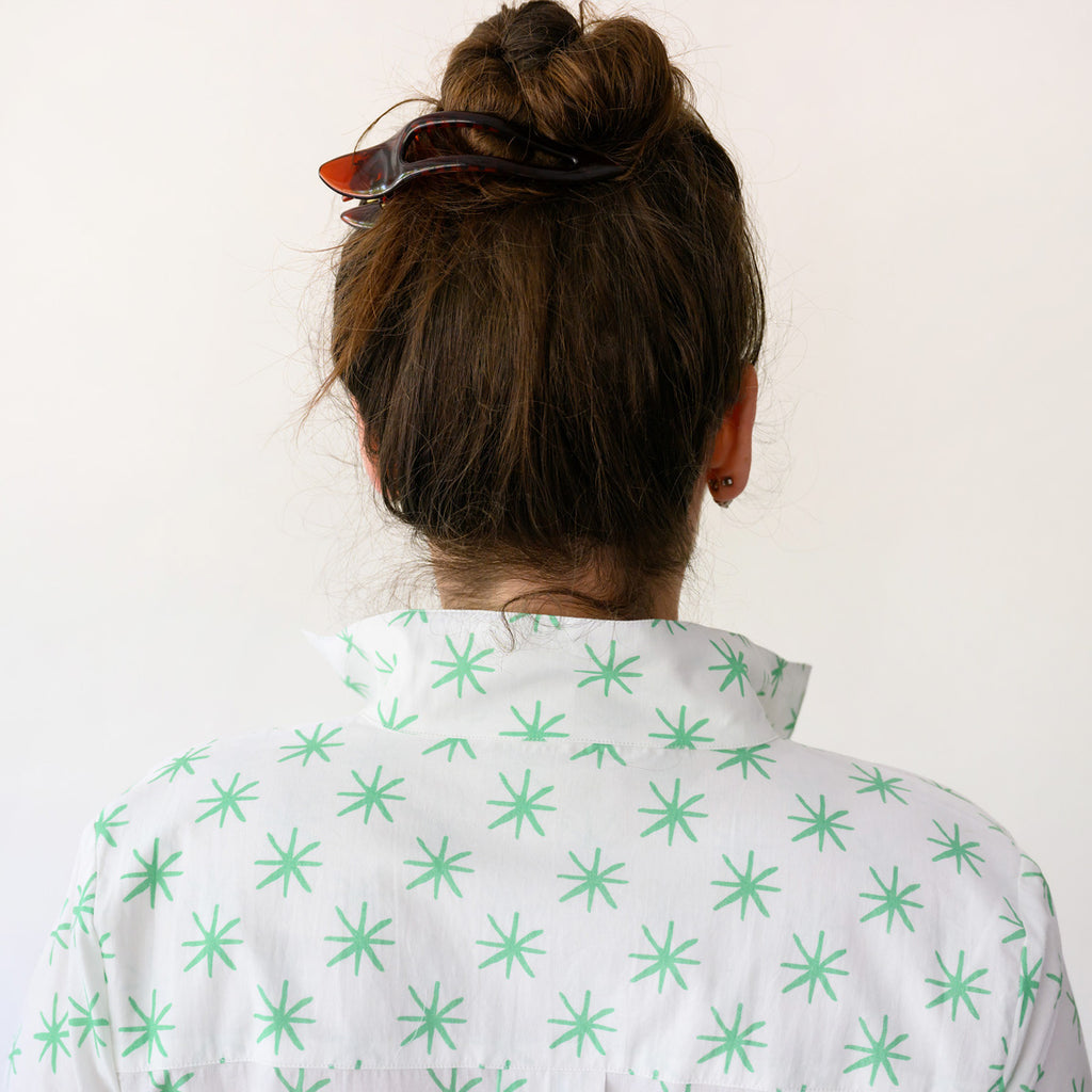 Classic Shirt Dress, Green Star by Sara Fitz