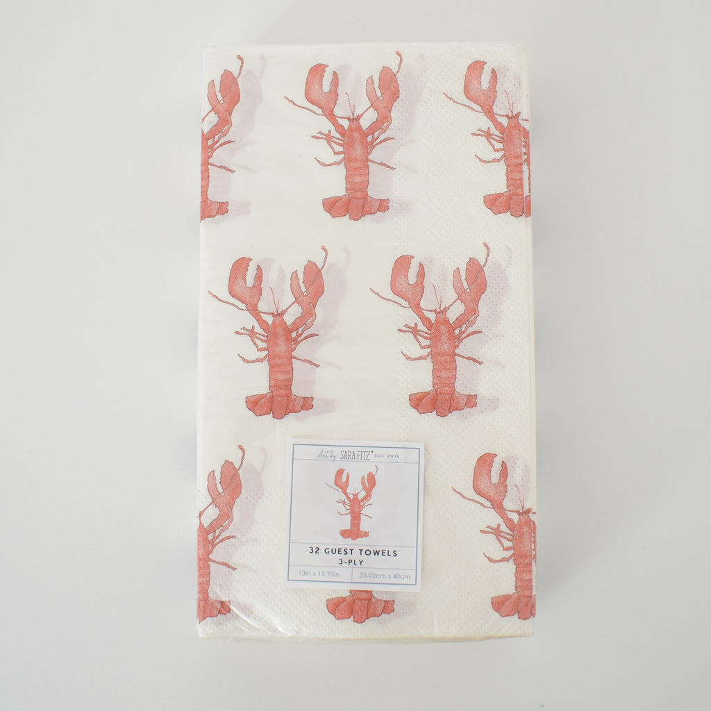 Lobster Paper Guest Towels by Sara Fitz