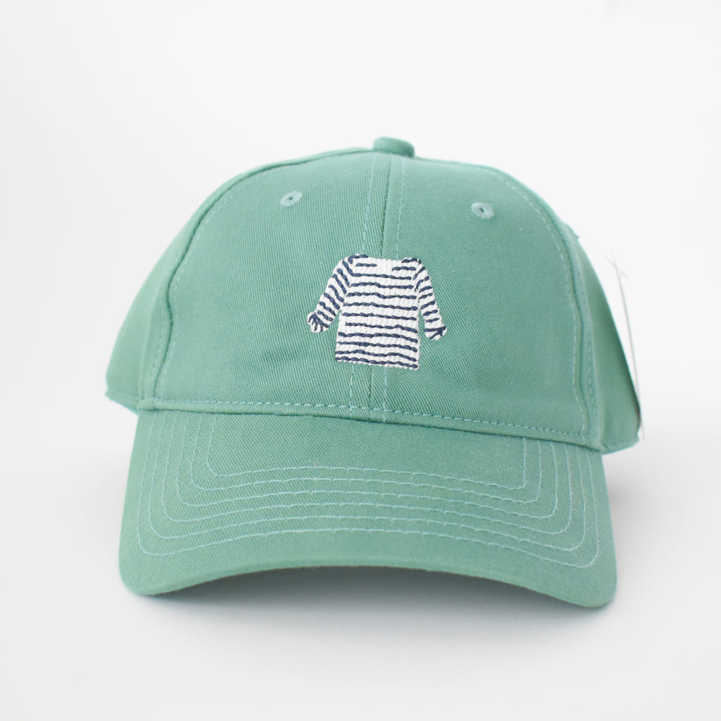 Striped Shirt Hat, Moss by Sara Fitz