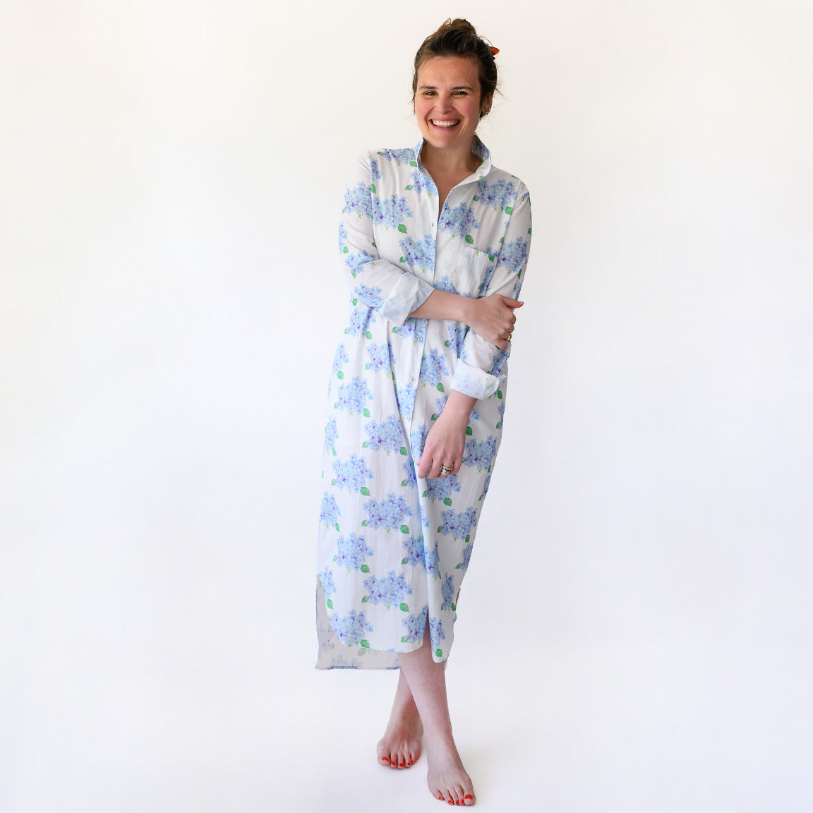 Classic Shirt Dress, Hydrangea by Sara Fitz
