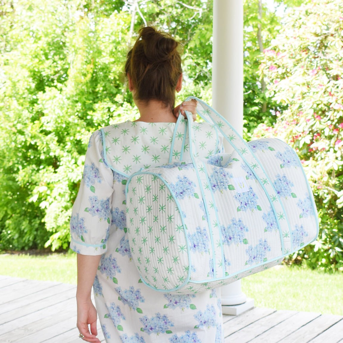Sara Fitz Hydrangea Maxi Dress Cotton Pockets Sara Fitz Hydrangea Maxi Dress Cotton Pockets