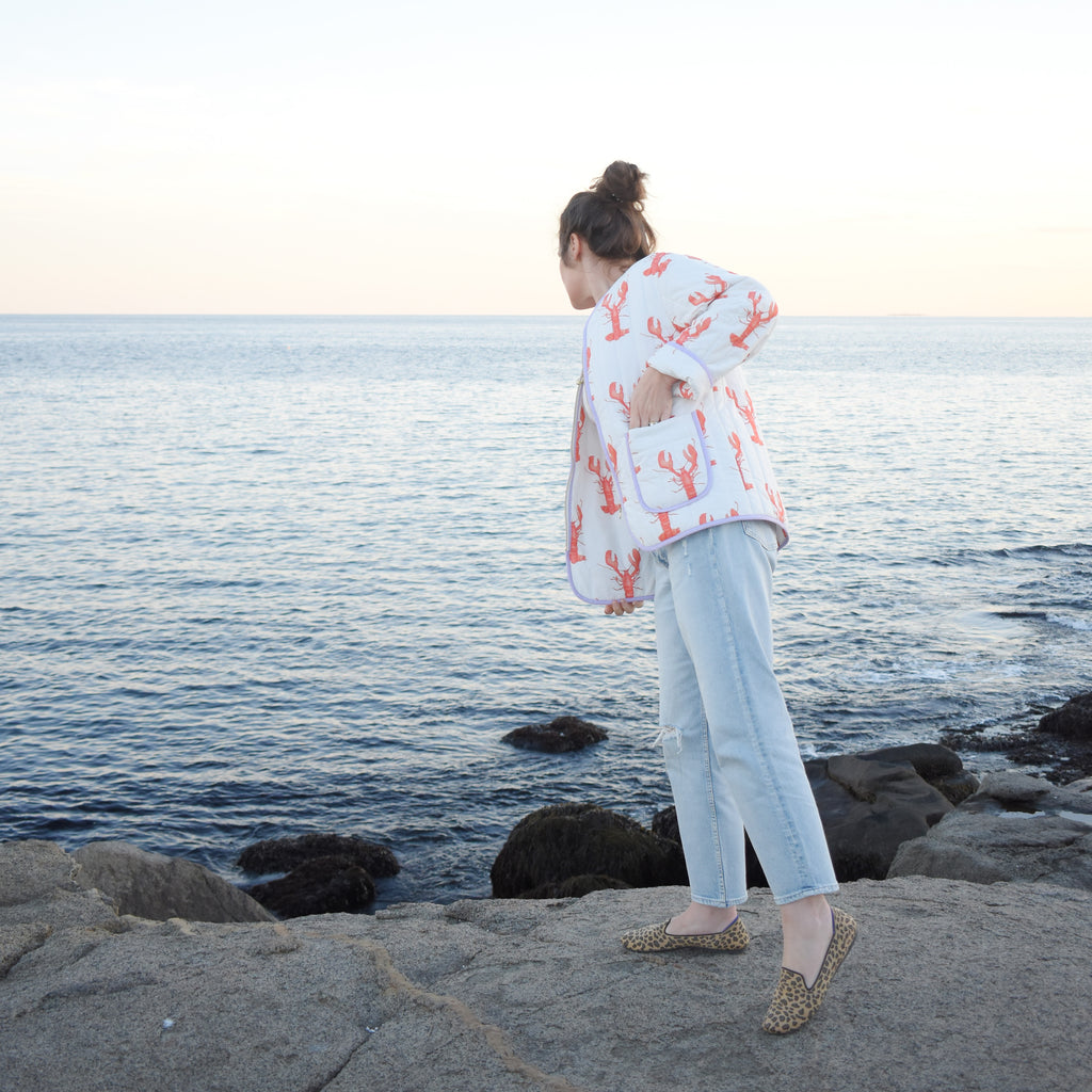 Lobster Quilted Jacket by Sara Fitz