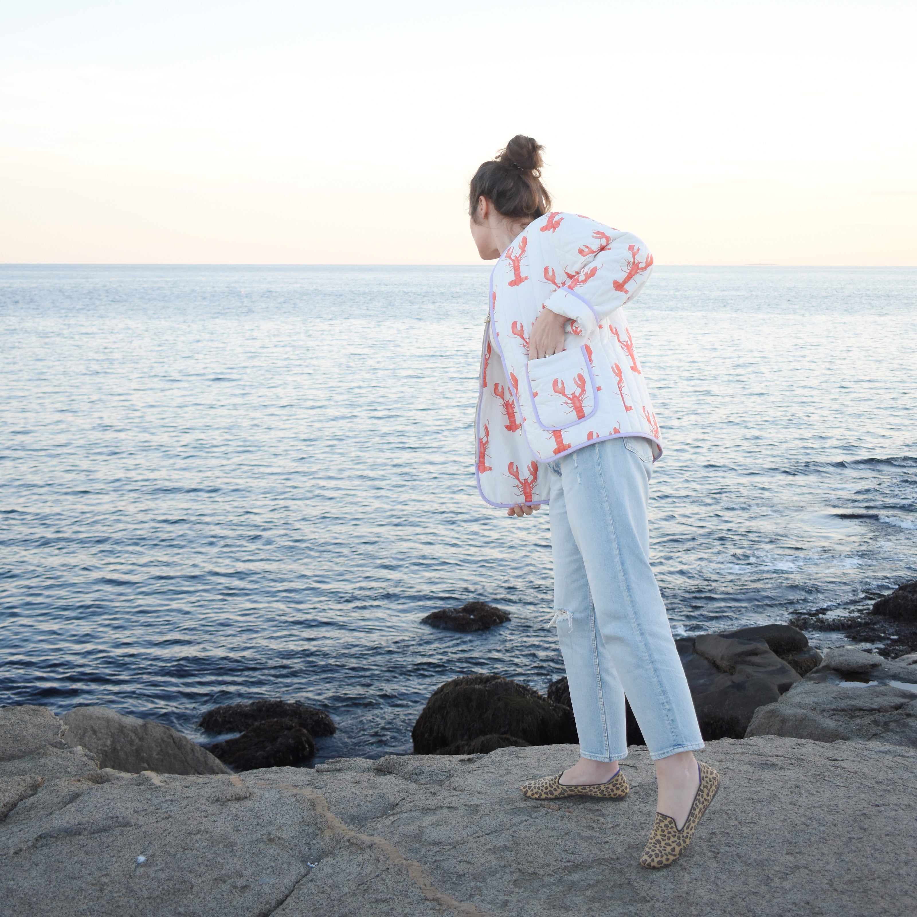 Lobster Quilted Jacket by Sara Fitz