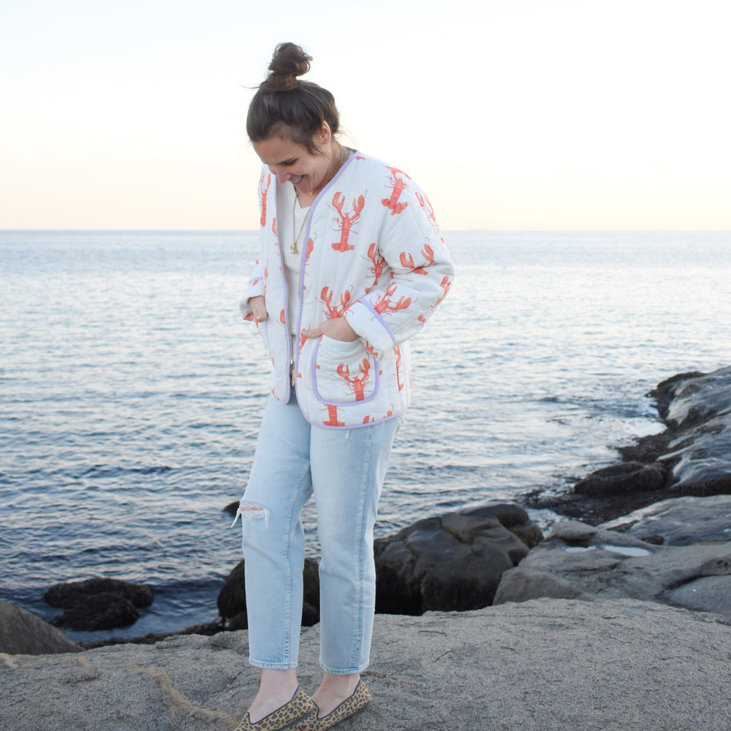 Lobster Quilted Jacket by Sara Fitz