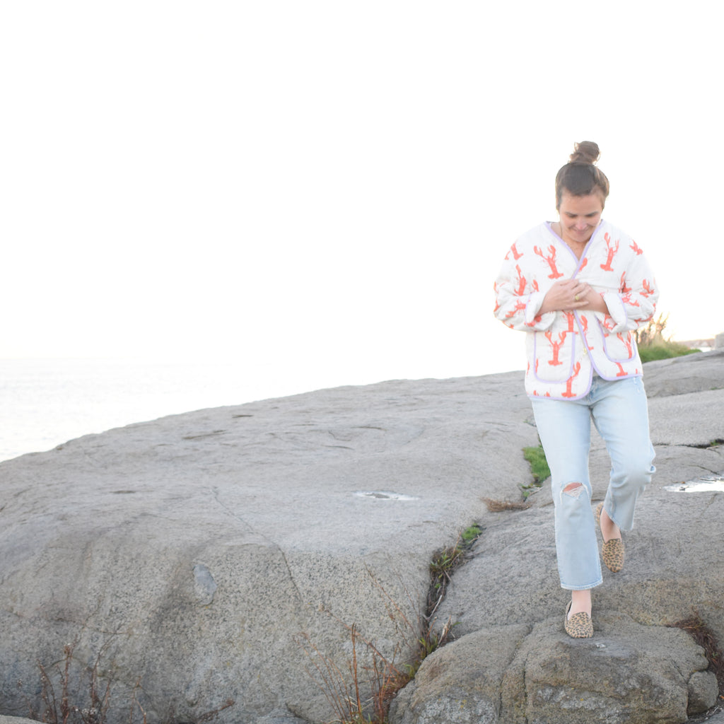 Lobster Quilted Jacket by Sara Fitz