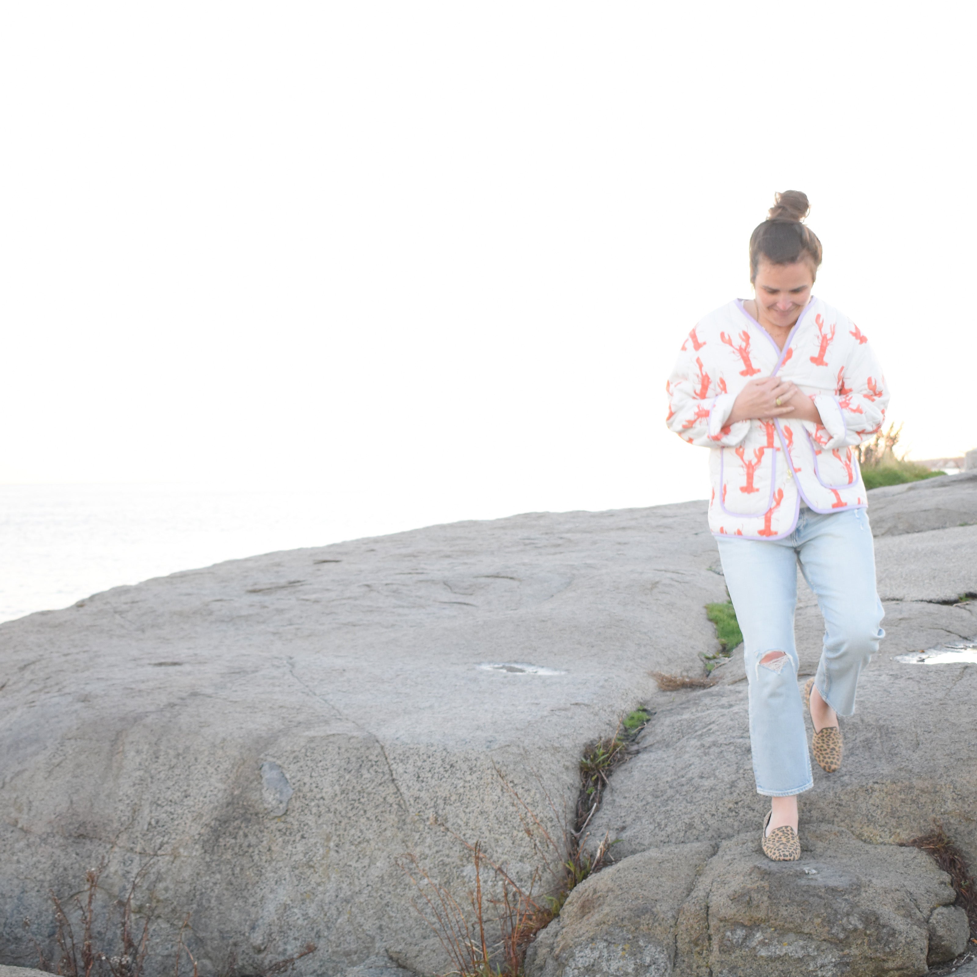 Lobster Quilted Jacket by Sara Fitz