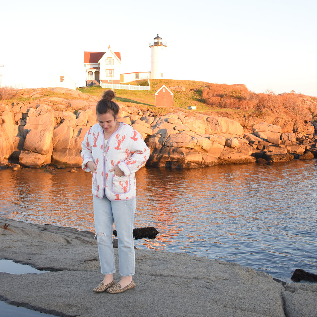 Lobster Quilted Jacket by Sara Fitz