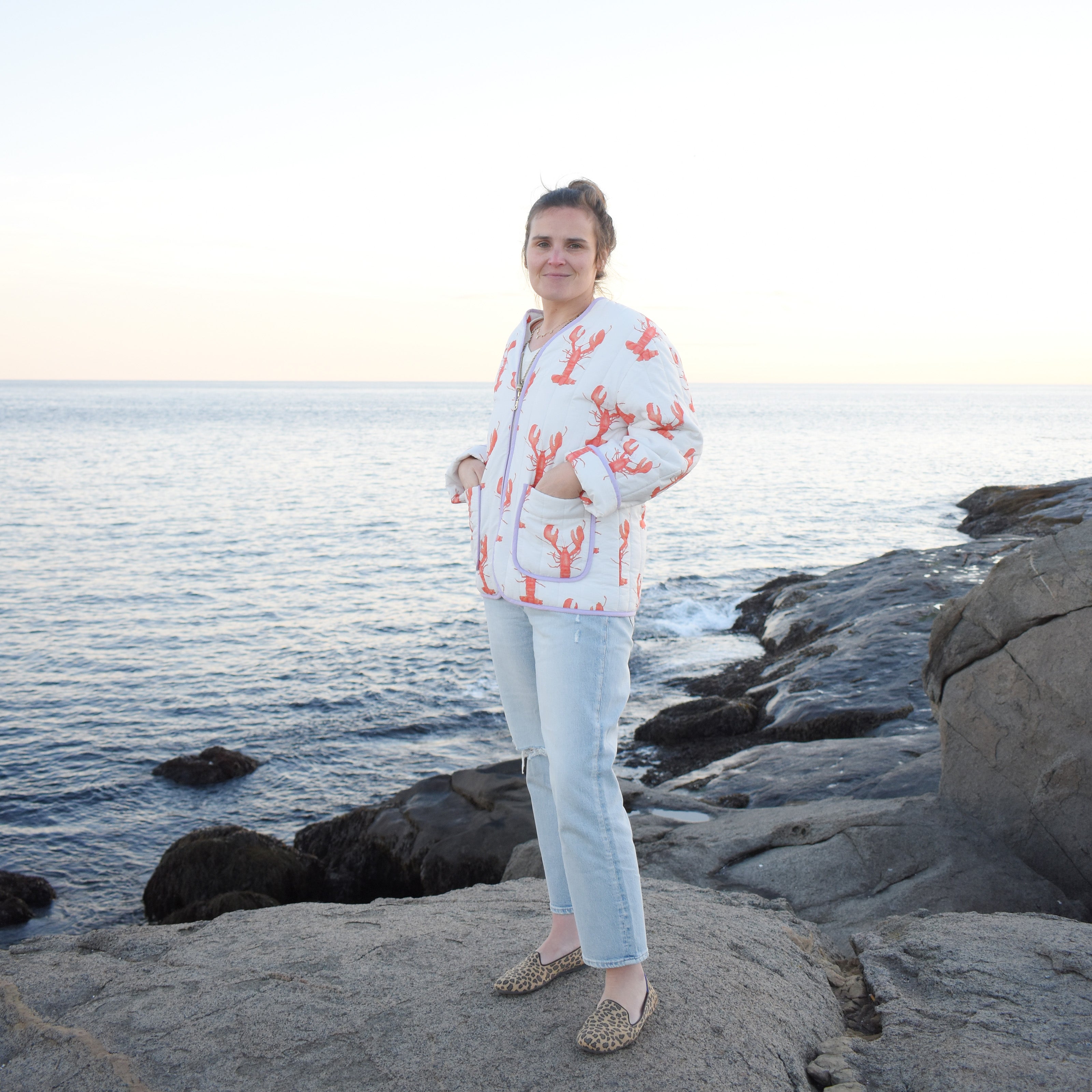 Lobster Quilted Jacket by Sara Fitz