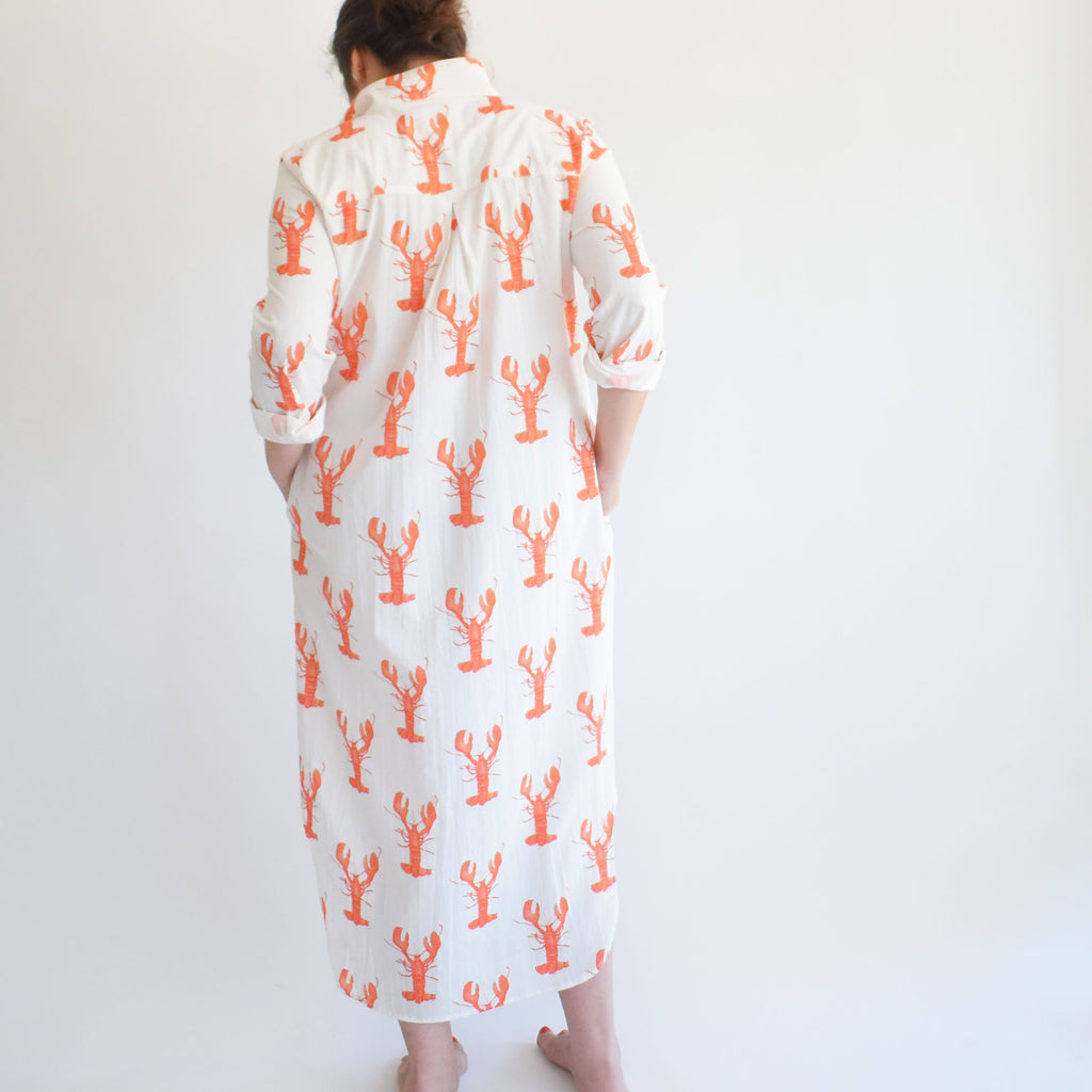 Classic Shirt Dress, Lobster by Sara Fitz