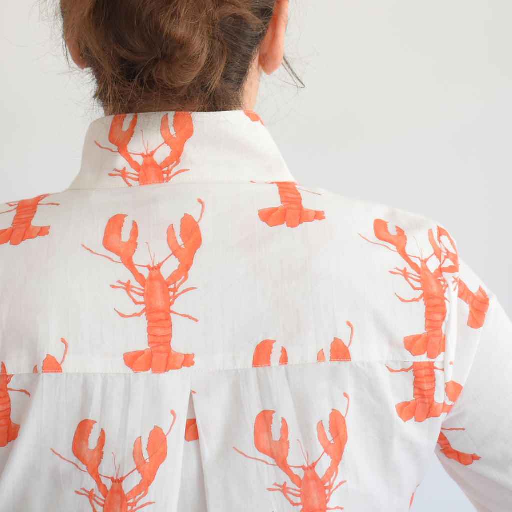 Classic Shirt Dress, Lobster by Sara Fitz