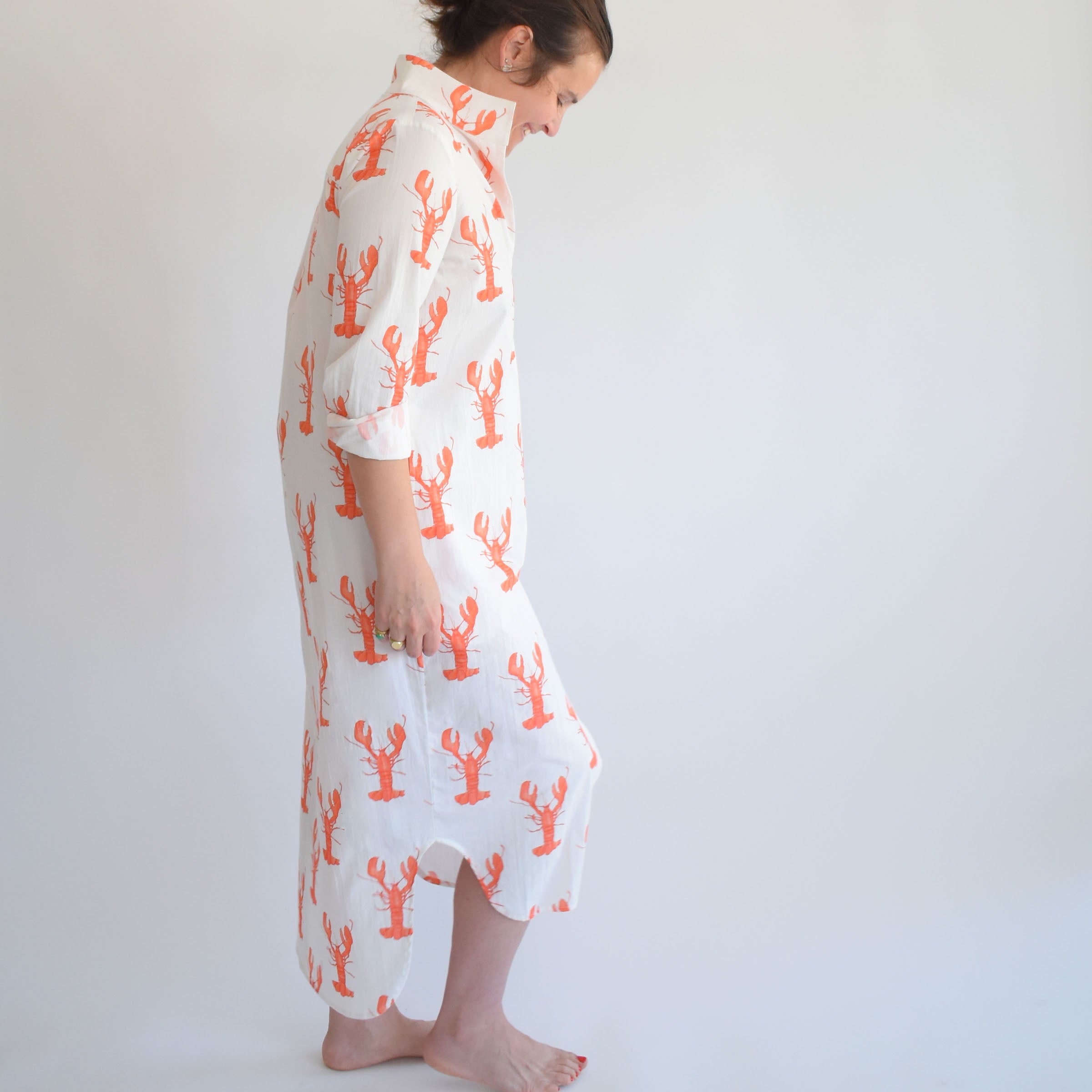 Classic Shirt Dress, Lobster by Sara Fitz