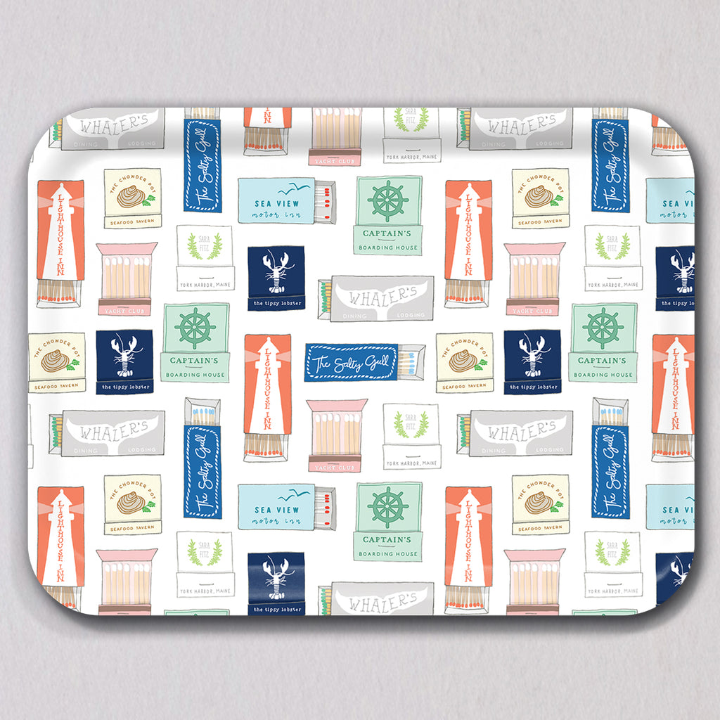 Large Coastal Matchbox Tray