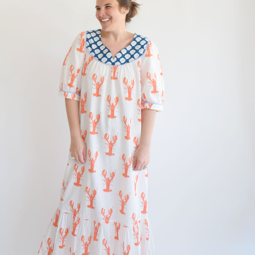 Maxi Dress, Lobster by Sara Fitz