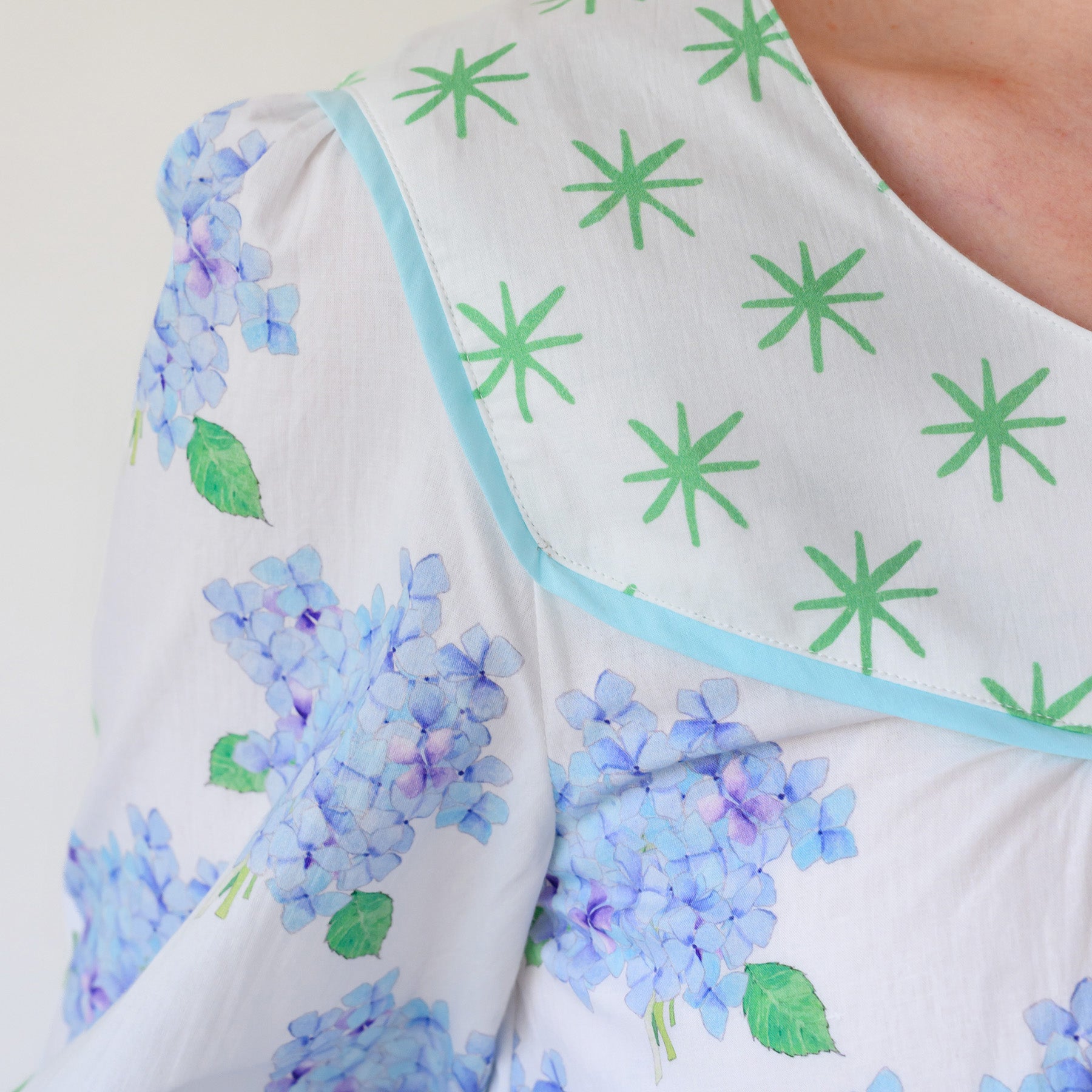 Sara Fitz Hydrangea Maxi Dress Cotton Pockets Sara Fitz Hydrangea Maxi Dress Cotton Pockets