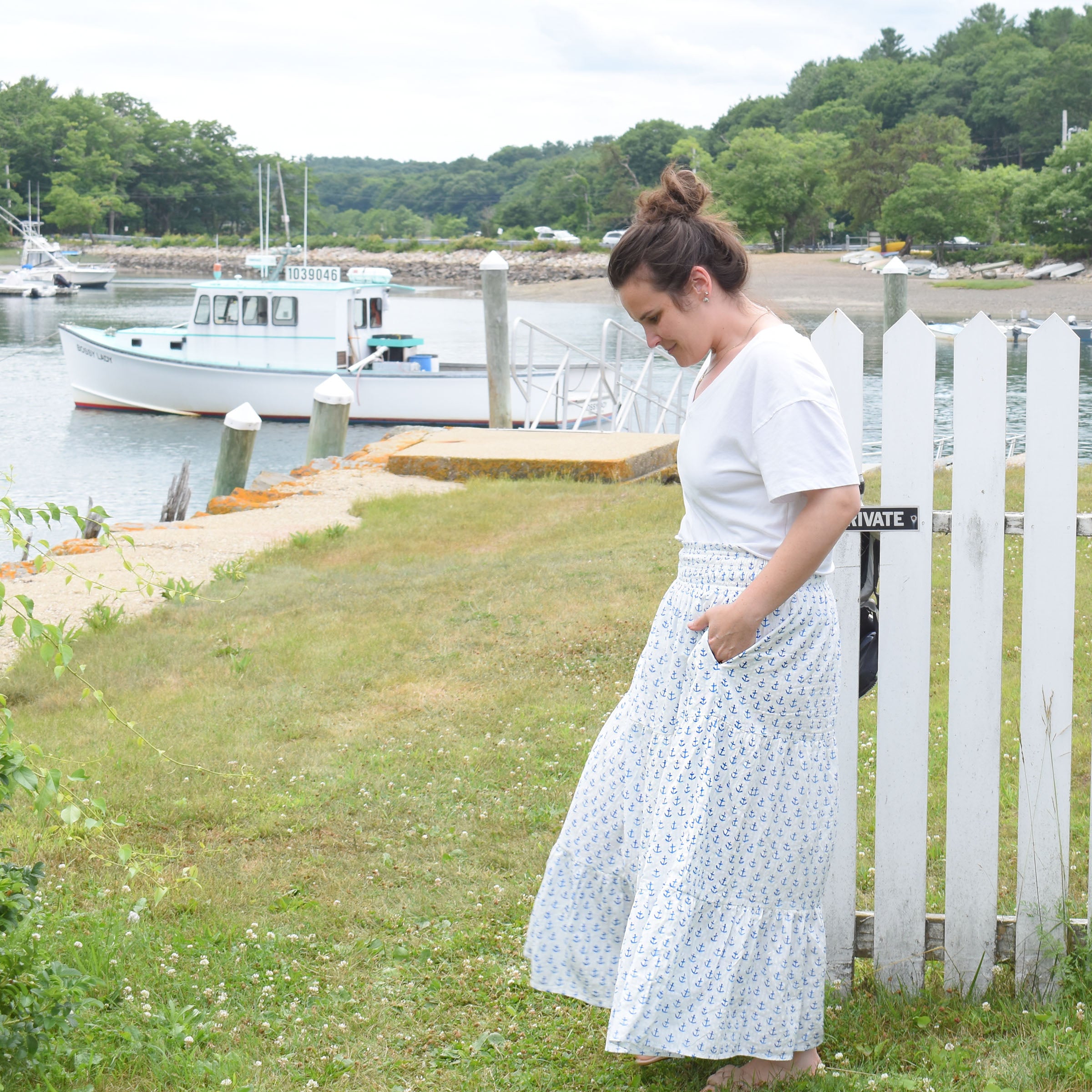 Tiered Maxi Skirt, Anchor by Sara Fitz