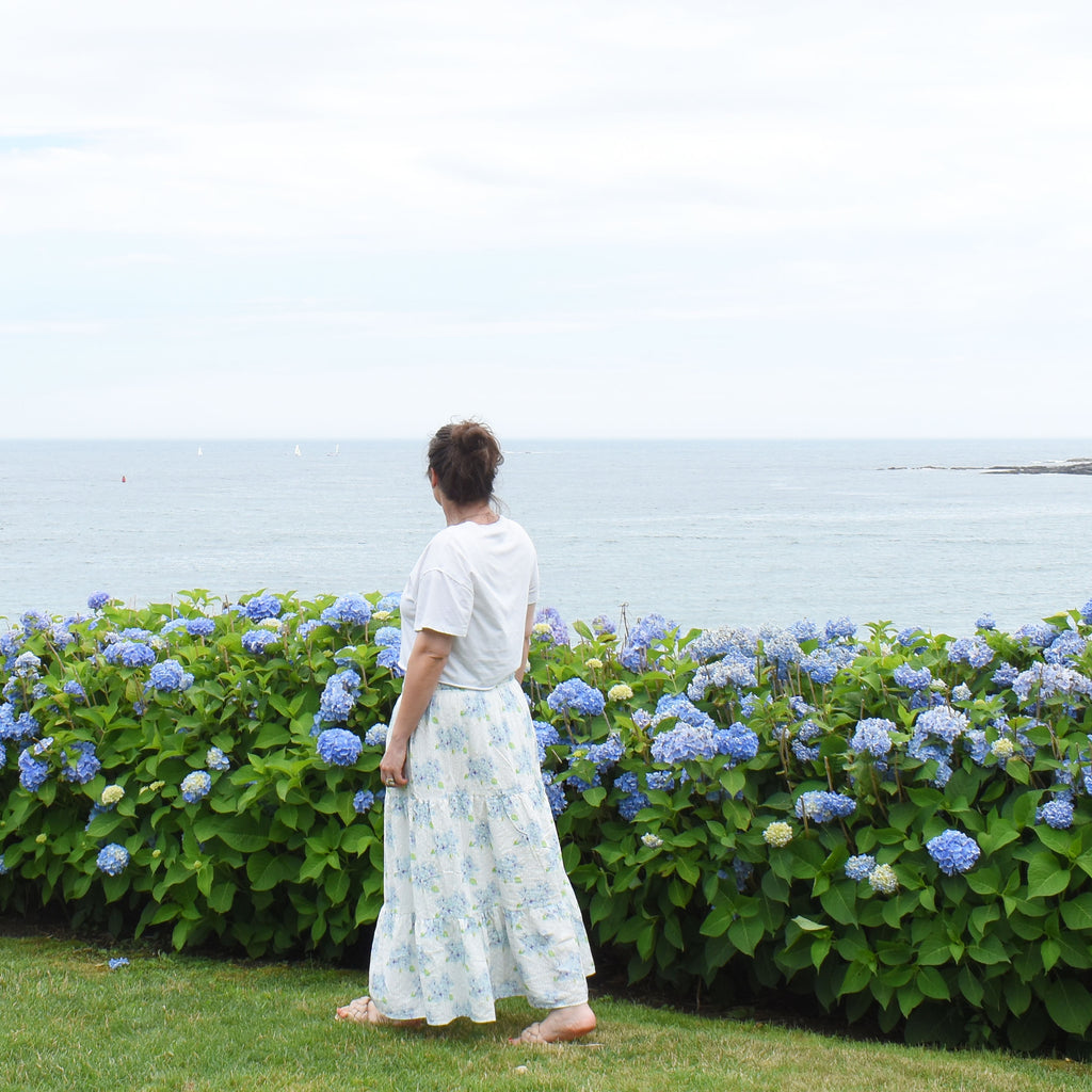 Tiered Maxi Skirt, Hydrangea by Sara Fitz