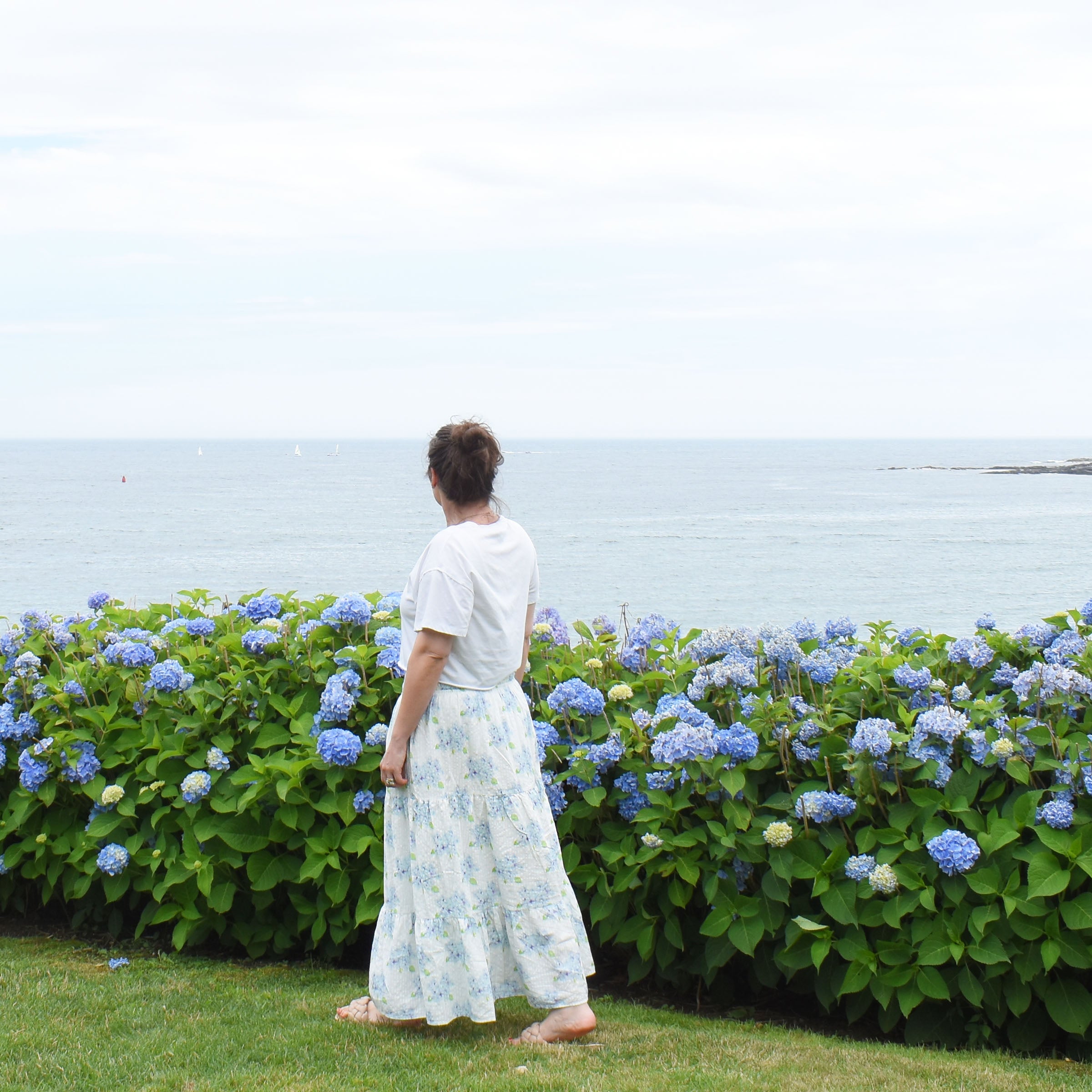 Tiered Maxi Skirt, Hydrangea by Sara Fitz