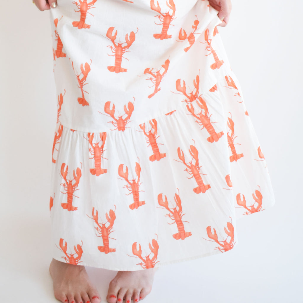 Maxi Dress, Lobster by Sara Fitz