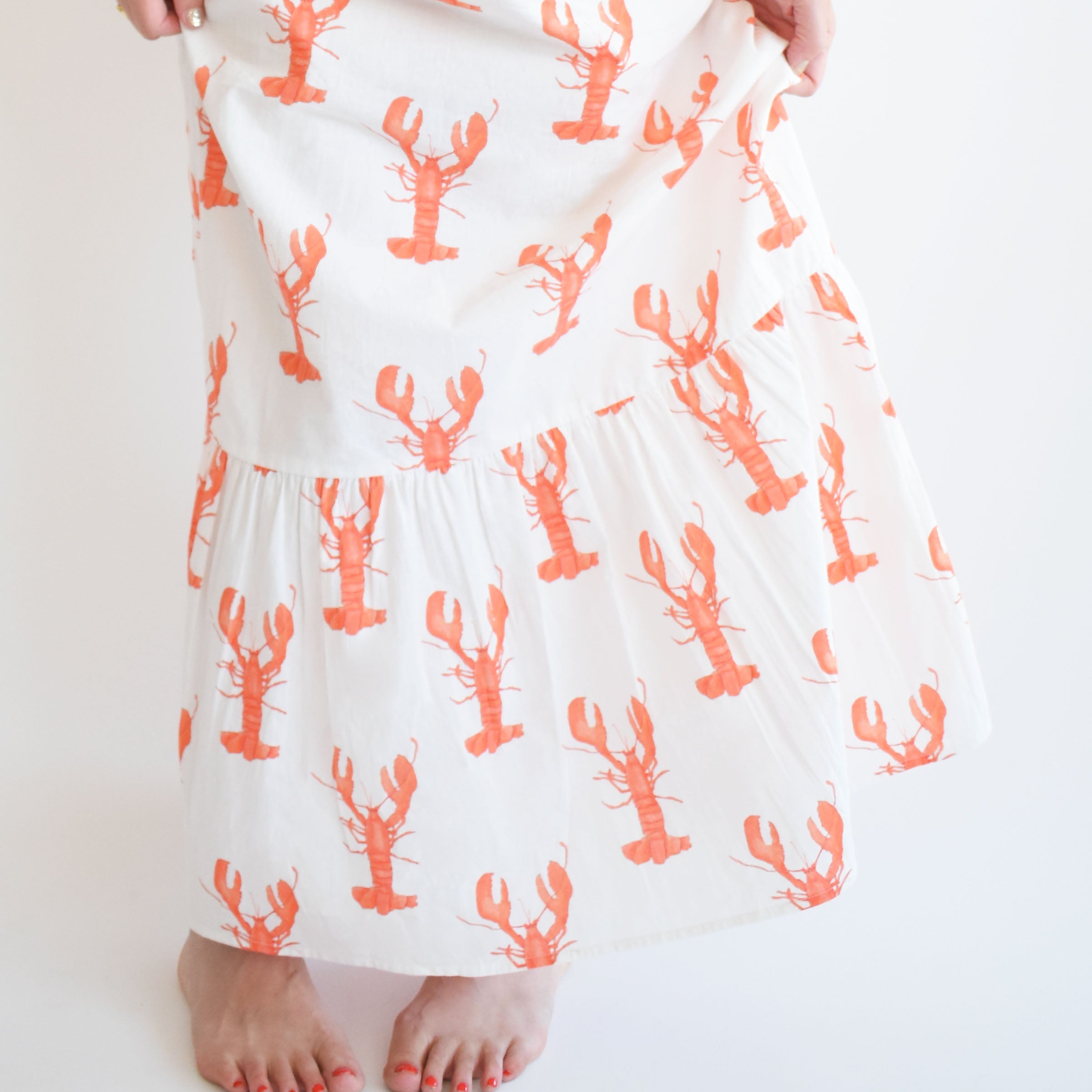 Maxi Dress, Lobster by Sara Fitz