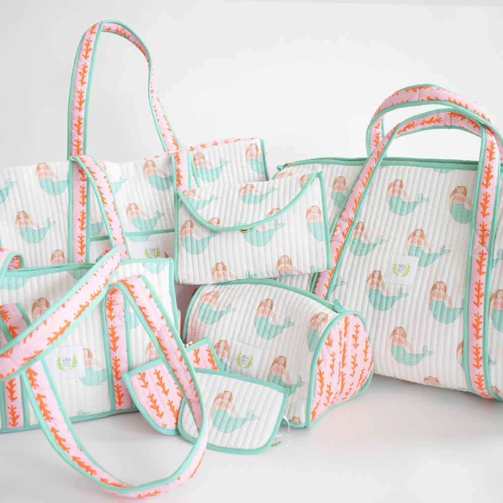 Expandable Tote, Mermaid by Sara Fitz